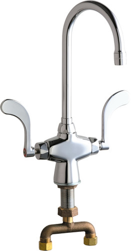  Chicago Faucets (50-T317XKABCP) Hot and Cold Water Mixing Sink Faucet