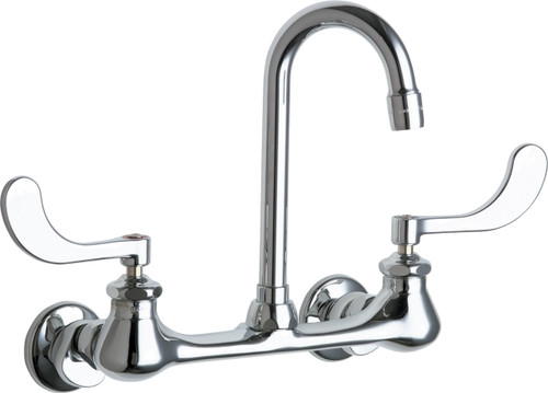  Chicago Faucets (631-E35ABCP) Hot and Cold Water Sink Faucet