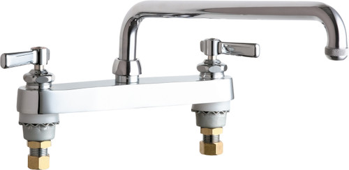  Chicago Faucets (527-L12E1ABCP) Hot and Cold Water Sink Faucet