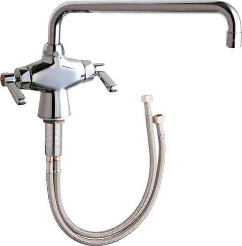  Chicago Faucets (51-L12ABCP) Hot and Cold Water Mixing Sink Faucet