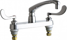 Chicago Faucets (1100-317ABCP) Deck-mounted manual sink faucet with 8" centers