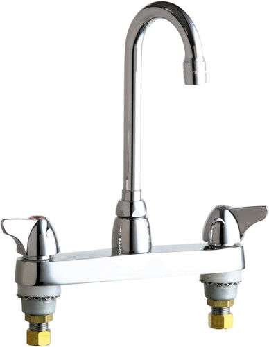  Chicago Faucets (1100-GN1AE3ABCP) Hot and Cold Water Sink Faucet