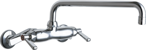  Chicago Faucets (445-L12E35XKABCP) Hot and Cold Water Sink Faucet