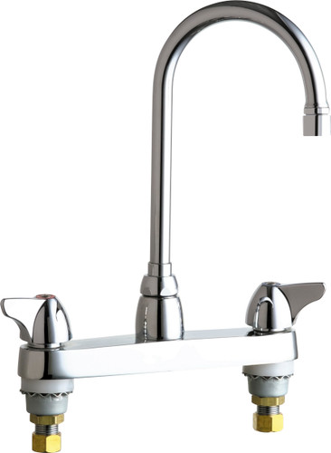  Chicago Faucets (1100-GN2AE3XKABCP) Hot and Cold Water Sink Faucet