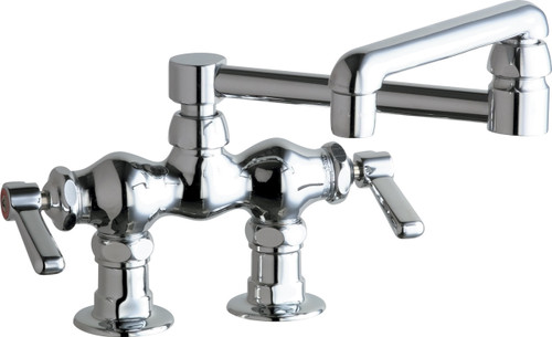  Chicago Faucets (772-DJ13ABCP) Hot and Cold Water Sink Faucet