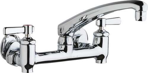  Chicago Faucets (640-L8E35-369YAB) Hot and Cold Water Sink Faucet with Integral Supply Stops