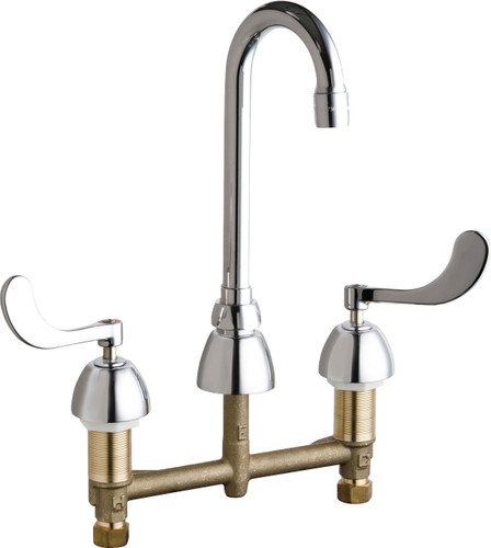  Chicago Faucets (786-GN1AE3ABCP) Concealed Hot and Cold Water Sink Faucet