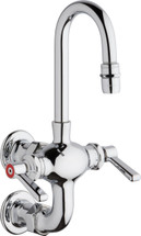 Chicago Faucets (225-261E35-3XKABCP) Hot and Cold Water Mixing Sink Faucet