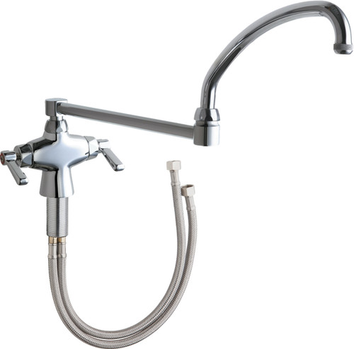  Chicago Faucets (50-DJ21ABCP) Hot and Cold Water Mixing Sink Faucet