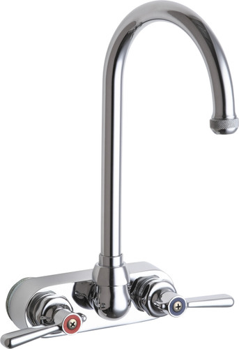  Chicago Faucets (521-GN2AE1ABCP) Hot and Cold Water Sink Faucet