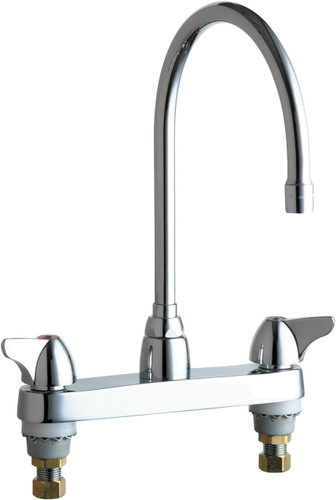  Chicago Faucets (1100-GN8AE3ABCP) Hot and Cold Water Sink Faucet