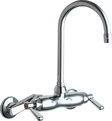  Chicago Faucets (445-GN2AE3ABCP) Hot and Cold Water Sink Faucet