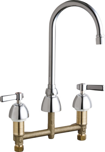  Chicago Faucets (201-RSGN2AE35VXKAB) Concealed Hot and Cold Water Sink Faucet