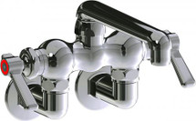 Chicago Faucets (772-E35SSABCP) Wall-mounted manual sink faucet with 3-3/8" centers