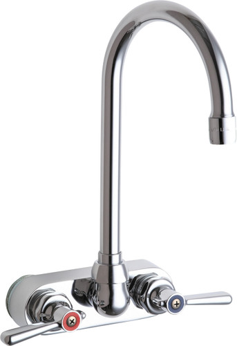  Chicago Faucets (521-GN2AE3ABCP) Hot and Cold Water Sink Faucet