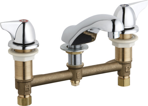  Chicago Faucets (404-V1000E66ABCP) Concealed Hot and Cold Water Sink Faucet