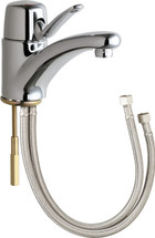 Chicago Faucets (2200-E70ABCP) Single Lever Hot and Cold Water Mixing Sink Faucet