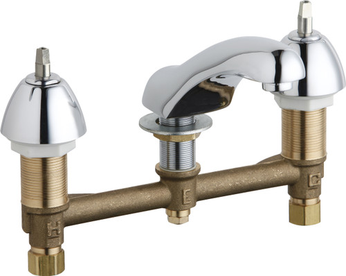 Chicago Faucets (404-LEHAB) Concealed Hot and Cold Water Sink Faucet