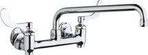Chicago Faucets (640-L12E35-317YAB) Hot and Cold Water Sink Faucet with Integral Supply Stops