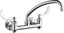 Chicago Faucets (640-L9E35-317YAB) Hot and Cold Water Sink Faucet with Integral Supply Stops