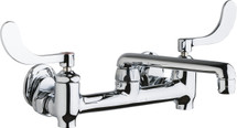 Chicago Faucets (640-S6E35-317YAB)  Hot and Cold Water Sink Faucet with Integral Supply Stops