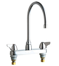 Chicago Faucets (1100-GN8AE3VPCABCP) Hot and Cold Water Sink Faucet