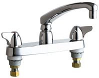  Chicago Faucets (1100-VPCABCP)  Hot and Cold Water Sink Faucet