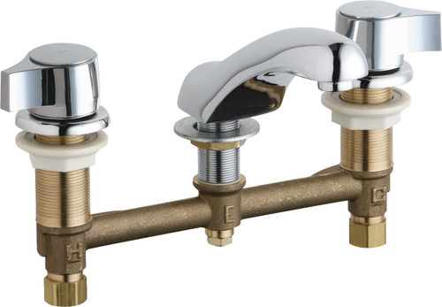  Chicago Faucets (404-636ABCP) Concealed Hot and Cold Water Sink Faucet