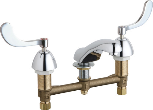  Chicago Faucets (404-E74-317XKABCP) Concealed Hot and Cold Water Sink Faucet