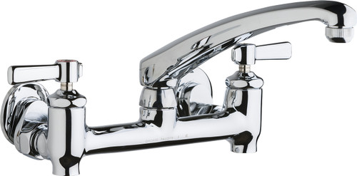  Chicago Faucets (640-L8E1-369YAB) Hot and Cold Water Sink Faucet with Integral Supply Stops