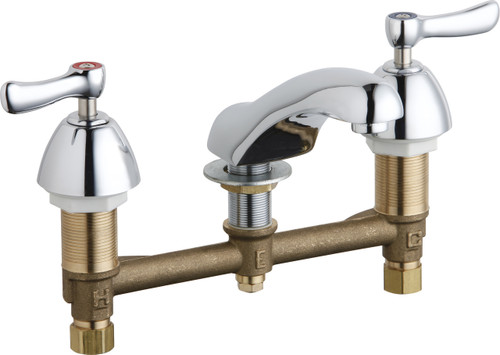  Chicago Faucets (404-E74ABCP) Concealed Hot and Cold Water Sink Faucet