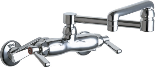  Chicago Faucets (445-DJ13ABCP) Hot and Cold Water Sink Faucet