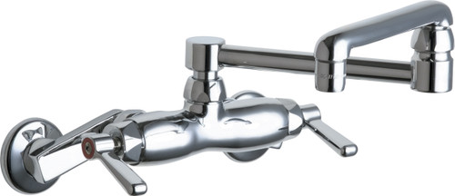  Chicago Faucets (445-DJ13XKABCP) Hot and Cold Water Sink Faucet