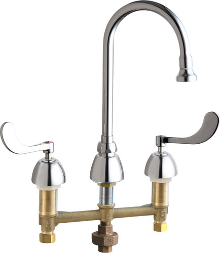  Chicago Faucets (786-TWABCP) Concealed Hot and Cold Water Sink Faucet with Third Water Inlet