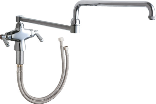  Chicago Faucets (50-DJ26ABCP) Hot and Cold Water Mixing Sink Faucet