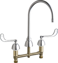Chicago Faucets (201-AGN8AE35-319AB) Concealed Hot and Cold Water Sink Faucet