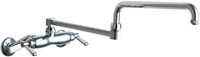 Chicago Faucets (445-DJ24ABCP) Hot and Cold Water Sink Faucet