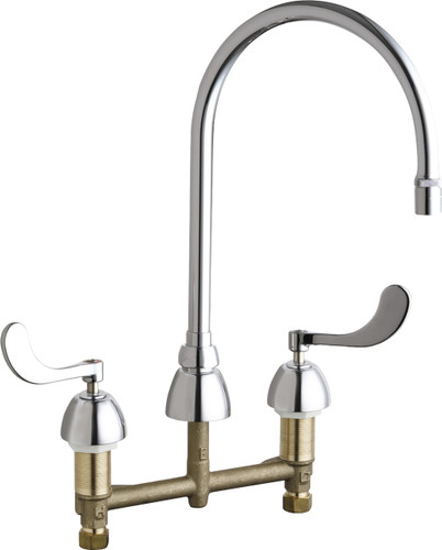  Chicago Faucets (786-GN8AE29XKABCP) Concealed Hot and Cold Water Sink Faucet