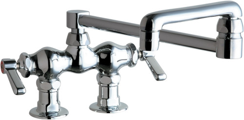  Chicago Faucets (772-DJ18E35ABCP) Hot and Cold Water Sink Faucet