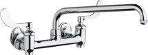 Chicago Faucets (640-L12E1-317YAB) Hot and Cold Water Sink Faucet with Integral Supply Stops