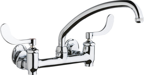 Chicago Faucets (640-L9E1-317YAB) Hot and Cold Water Sink Faucet with Integral Supply Stops