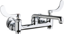 Chicago Faucets (640-S6E1-317YAB) Hot and Cold Water Sink Faucet with Integral Supply Stops