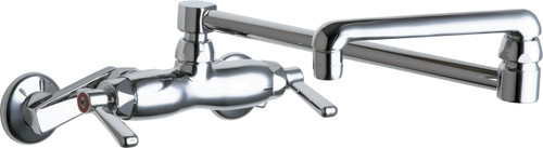  Chicago Faucets (445-DJ18ABCP) Hot and Cold Water Sink Faucet