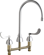 Chicago Faucets (786-GR8AE3V317XKAB) Concealed Hot and Cold Water Sink Faucet