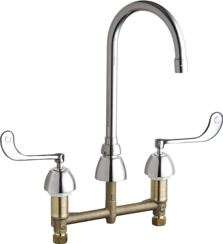  Chicago Faucets (786-E35-319ABCP)  Concealed Hot and Cold Water Sink Faucet