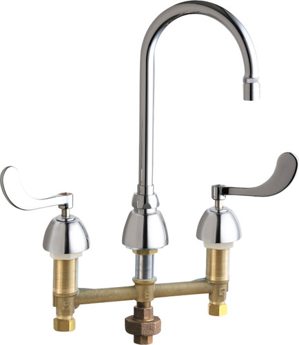  Chicago Faucets (786-TWE72ABCP) Concealed Hot and Cold Water Sink Faucet with Third Water Inlet