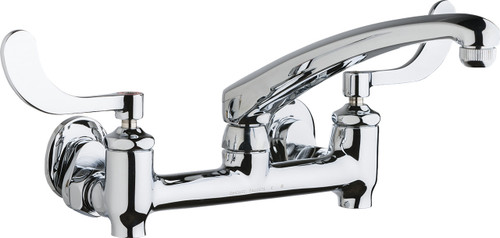  Chicago Faucets (640-L8E1-317YAB)  Hot and Cold Water Sink Faucet with Integral Supply Stops