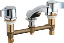Chicago Faucets (404-V636ABCP) Concealed Hot and Cold Water Metering Sink Faucet