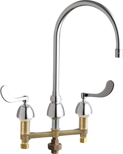  Chicago Faucets (786-TWGN8AE73XKAB) Concealed Hot and Cold Water Sink Faucet with Third Water Inlet