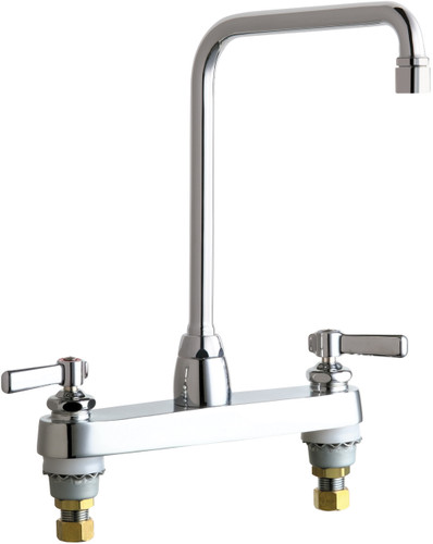  Chicago Faucets (1100-HA8-369VPAAB) Hot and Cold Water Sink Faucet
